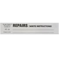 TAG "REPAIR" WHITE EO16WH FT-13 W/ INSTRUCTIONS IT6WHDIST