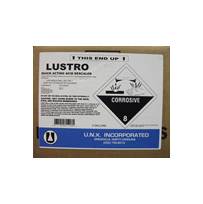 UNX LUSTRO LIME REMOVER 4X1 GAL CS only Label: CORROSIVE 8.